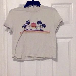 Marine Layer Respun Cropped Graphic Womens Tee Size Small